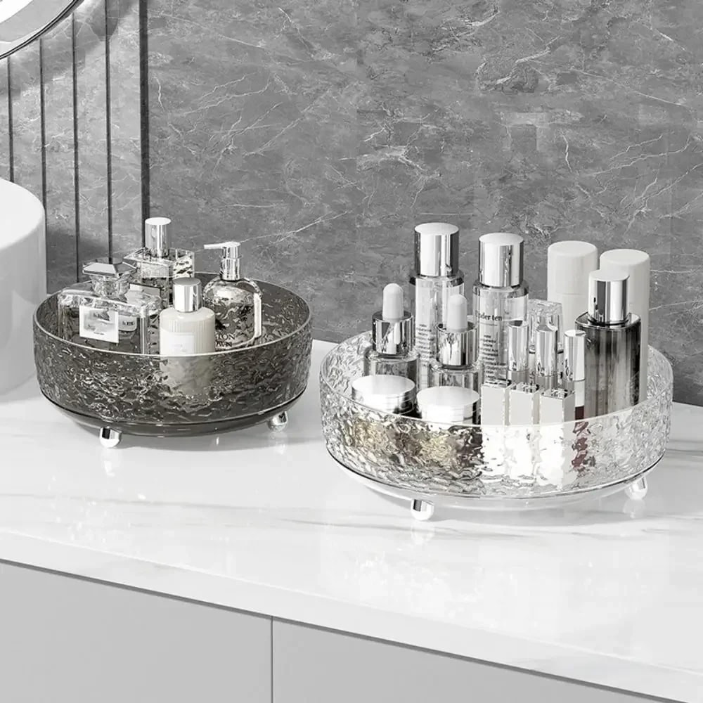 360° Rotated Multipurpose Makeup Bottle Storage Box And Fruit Plate