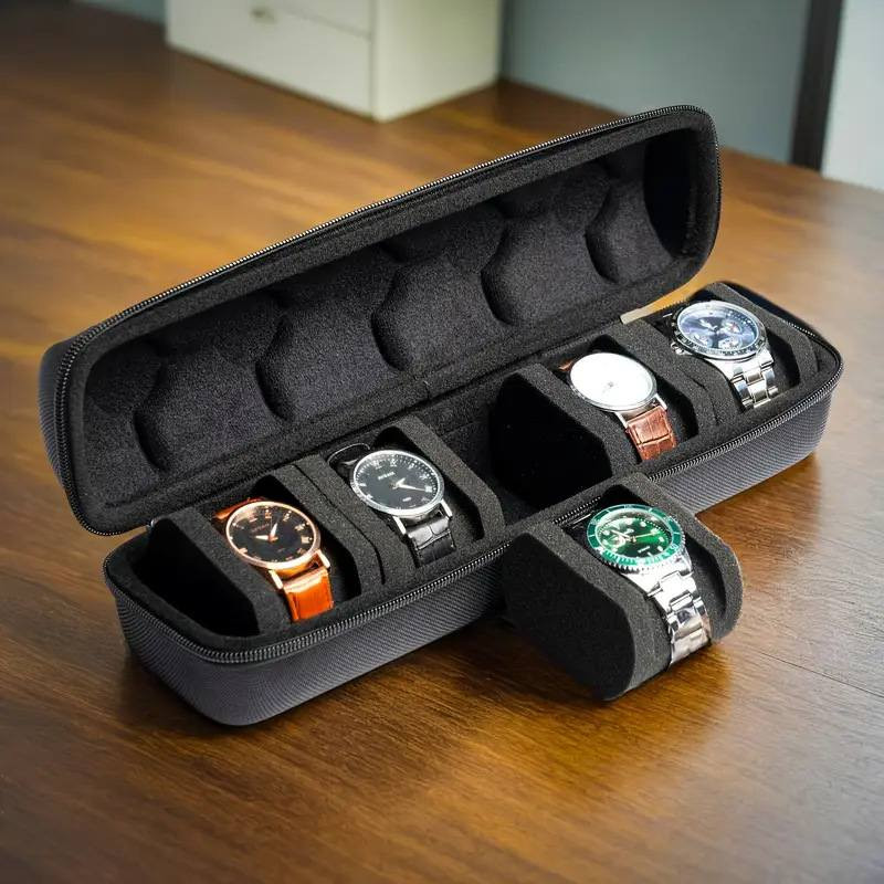 5-Slot Watch Travel Box