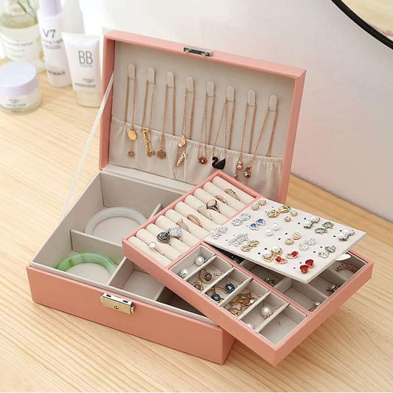Double Layer Velvet High Quality Jewellery Box