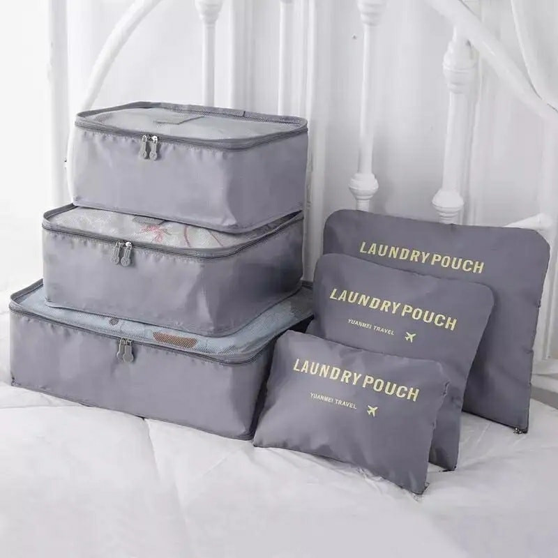 High Quality 6 Pcs Set Oxford Cloth Travel Bag In Bag Luggage Organizer
