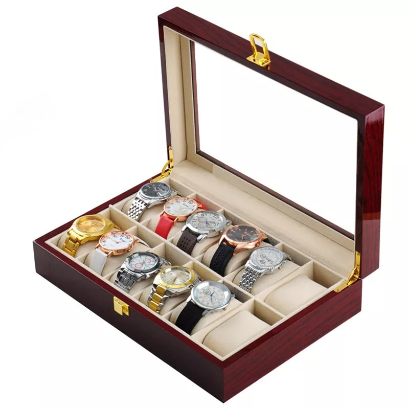12 Slots Wooden Watch Box