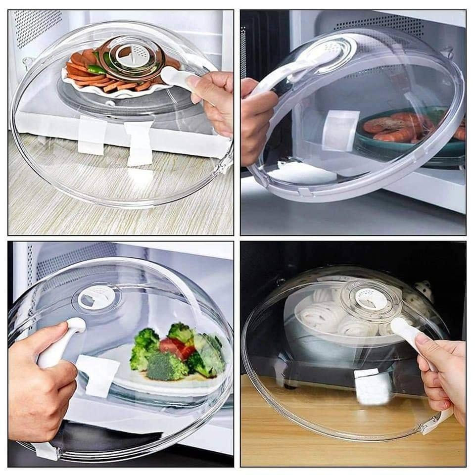 Microwave oven plate cover.